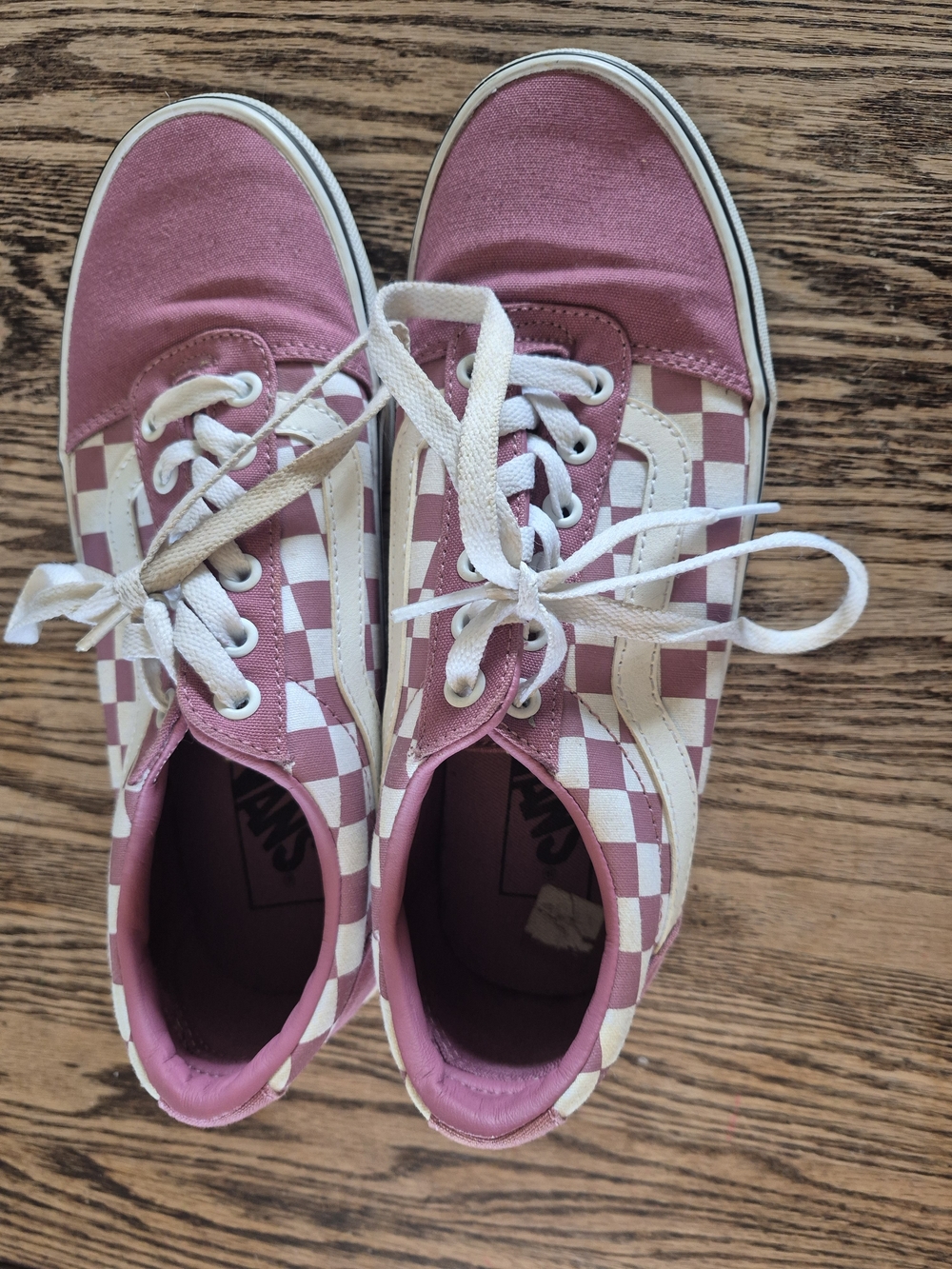 Vans Old Skool Pink Checkerboard Canvas Low-Top Sneakers